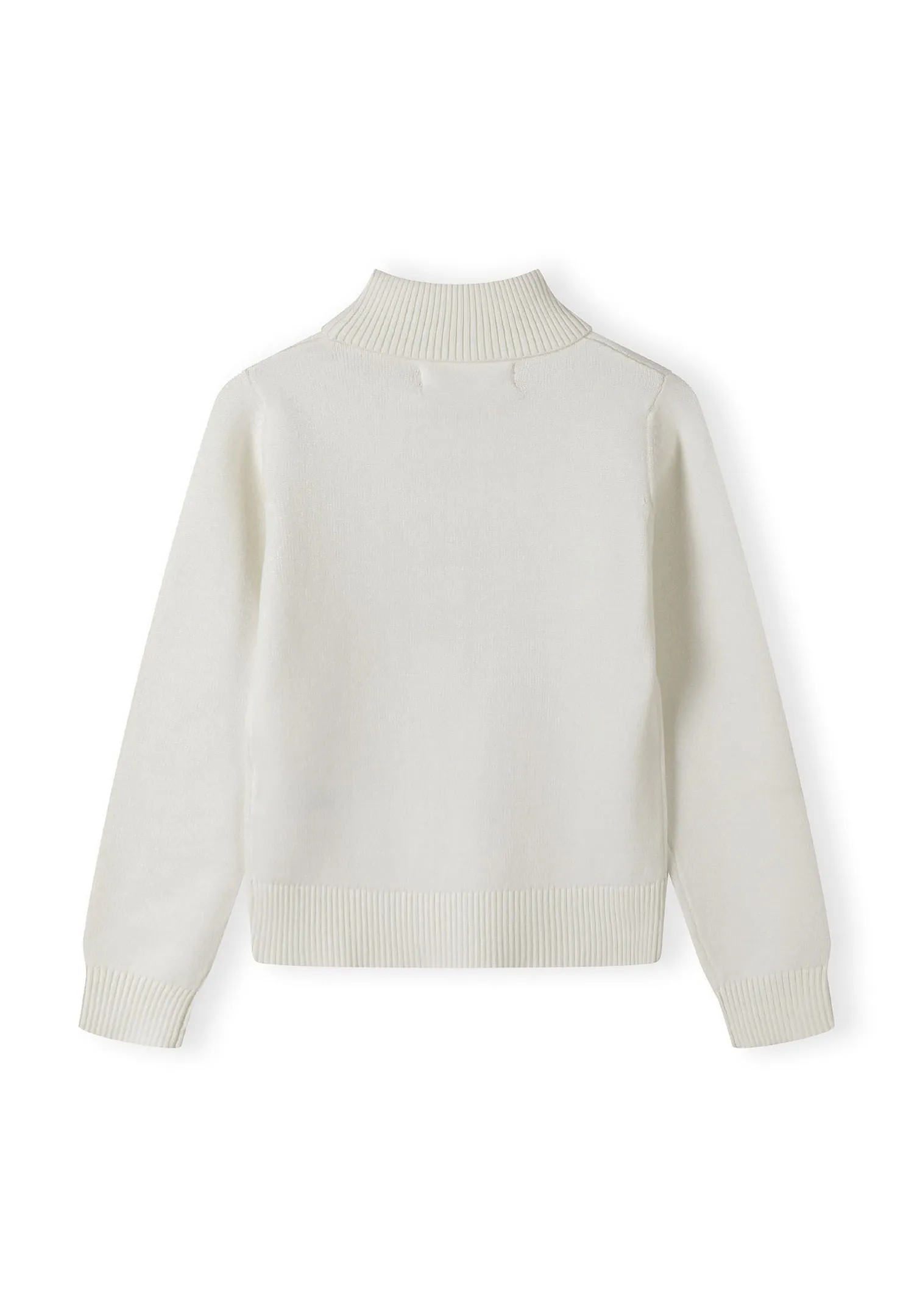 Minoti 43897 rullekrave pullover pige uldhvid