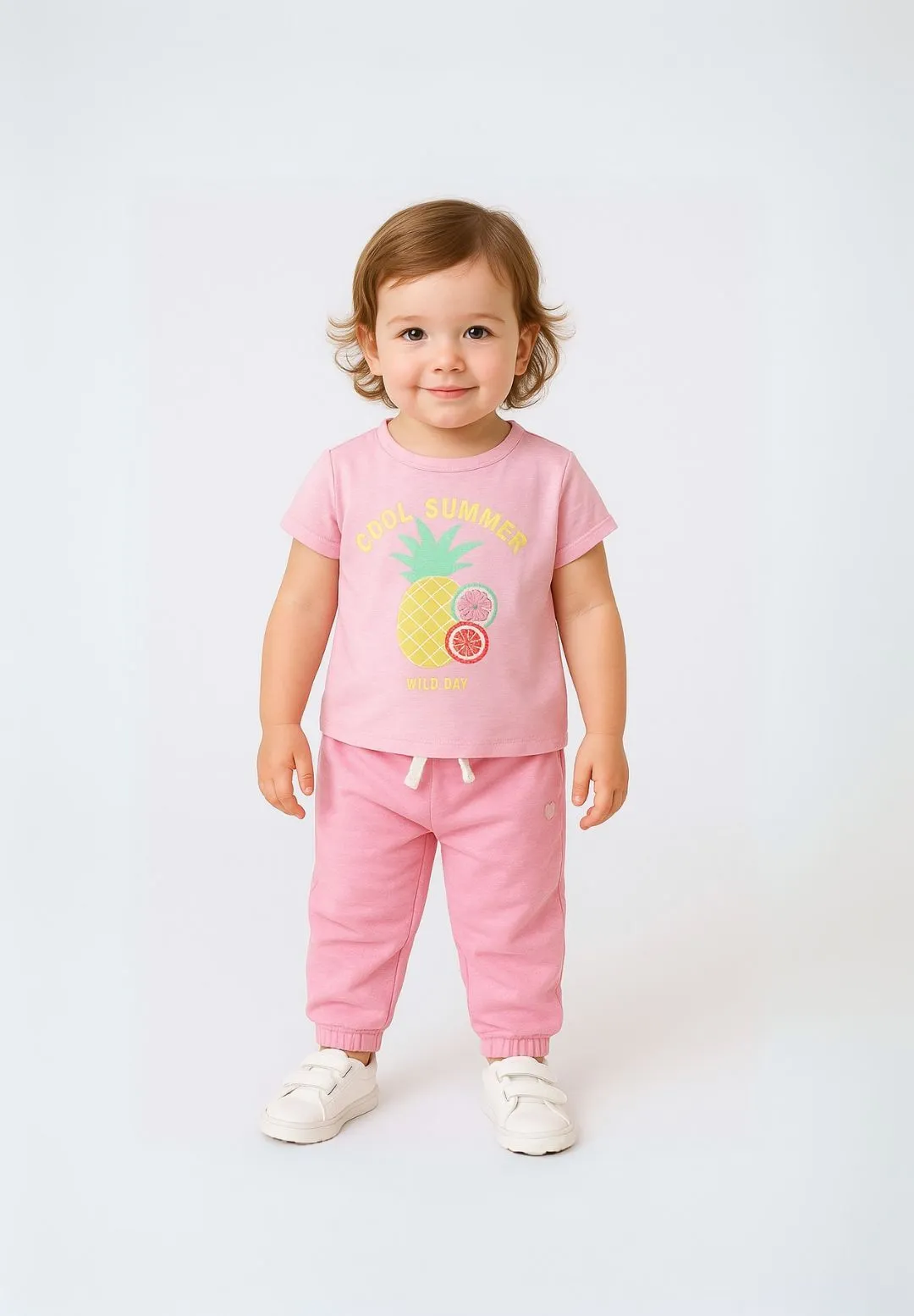 Minoti 38229 t-shirt til piger lyserød bomuld