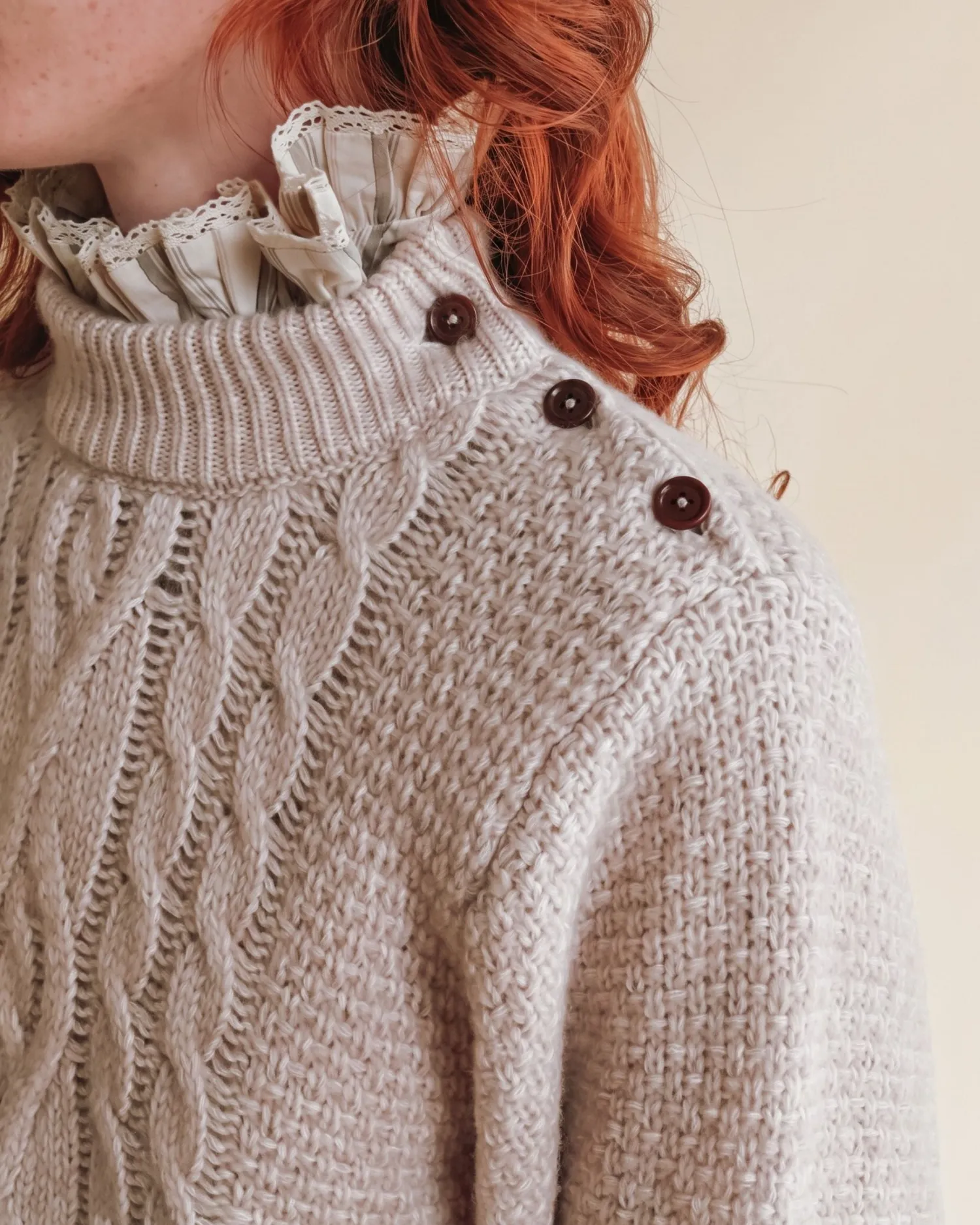 Emile et Ida Eden pullover beige merinould