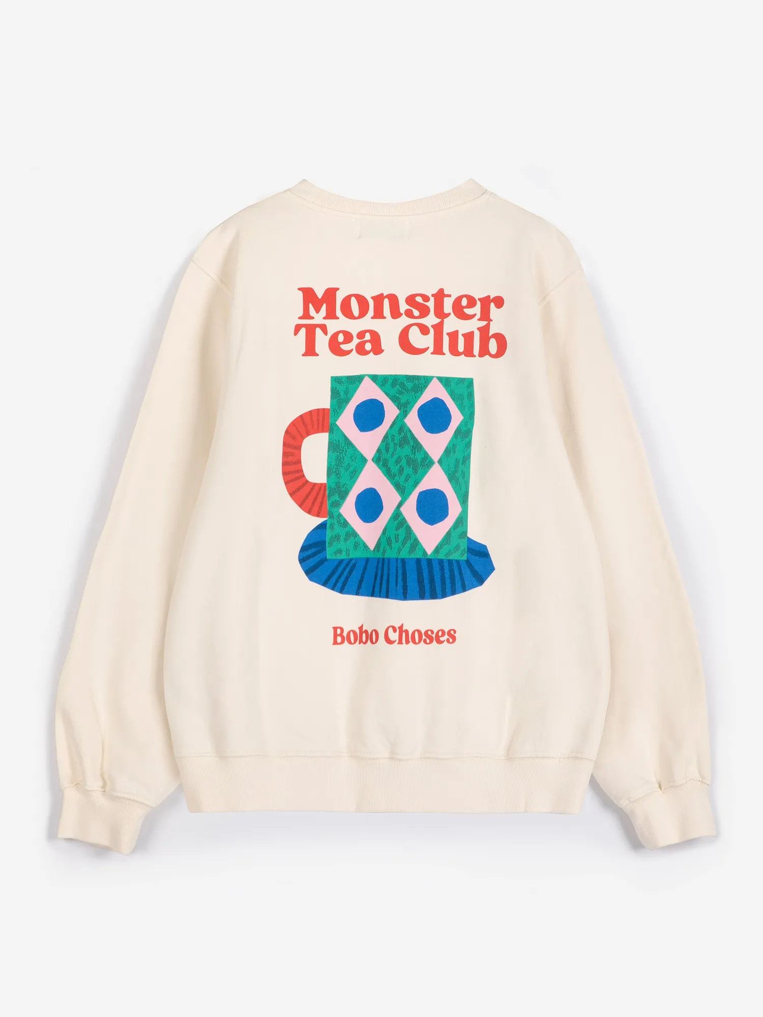 Bobo Choses Monster Mug sweatshirt offwhite genbrug