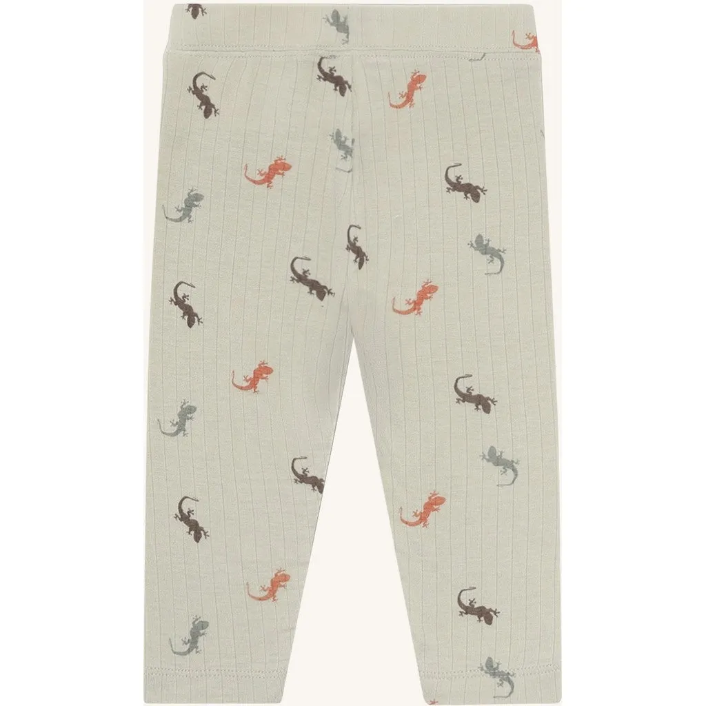 Hust & Claire HCLudo Lizards leggings Greene Stone bambus