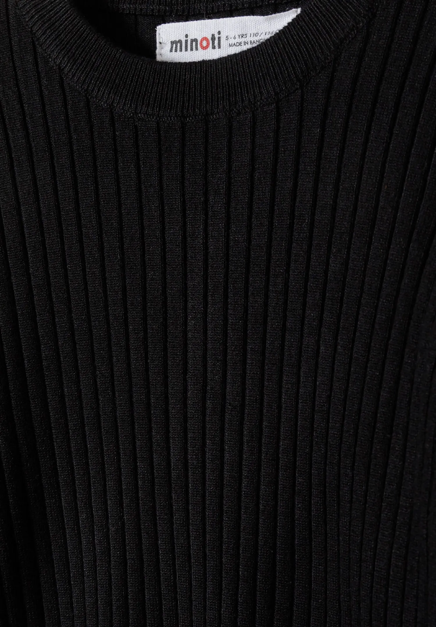 Minoti 43889 ribpullover sort til piger