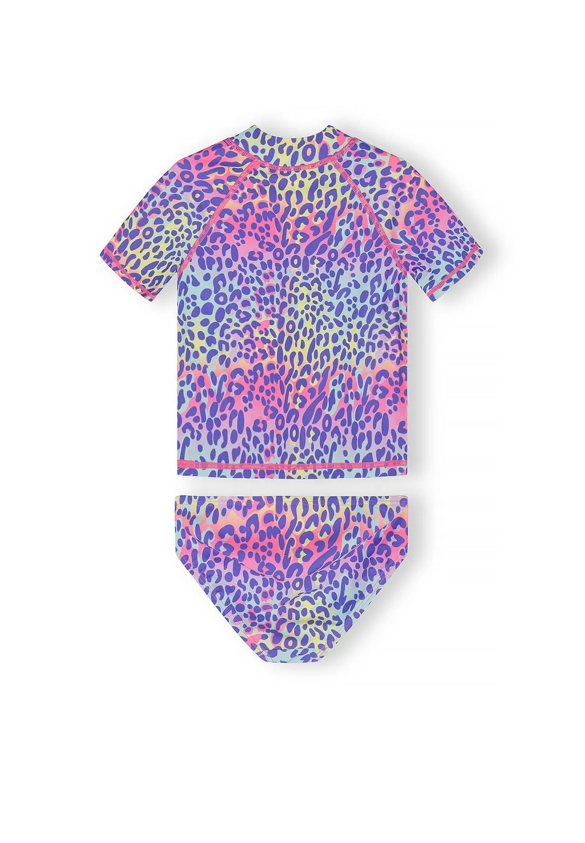 Minoti 44491 badebluse til piger lilla leopard