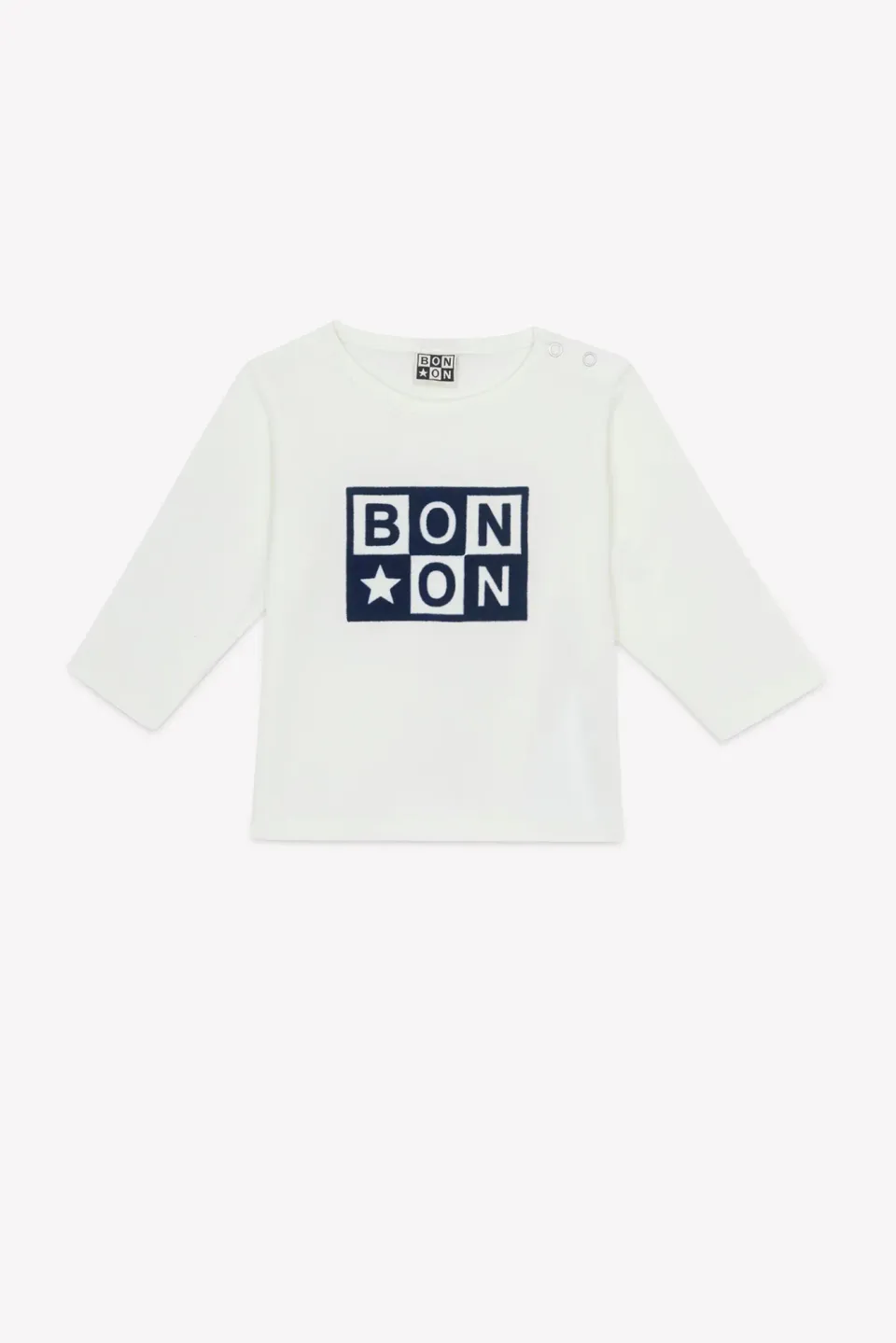 Bonton Taxi Logo Ecru Bonton T-shirt bomuld