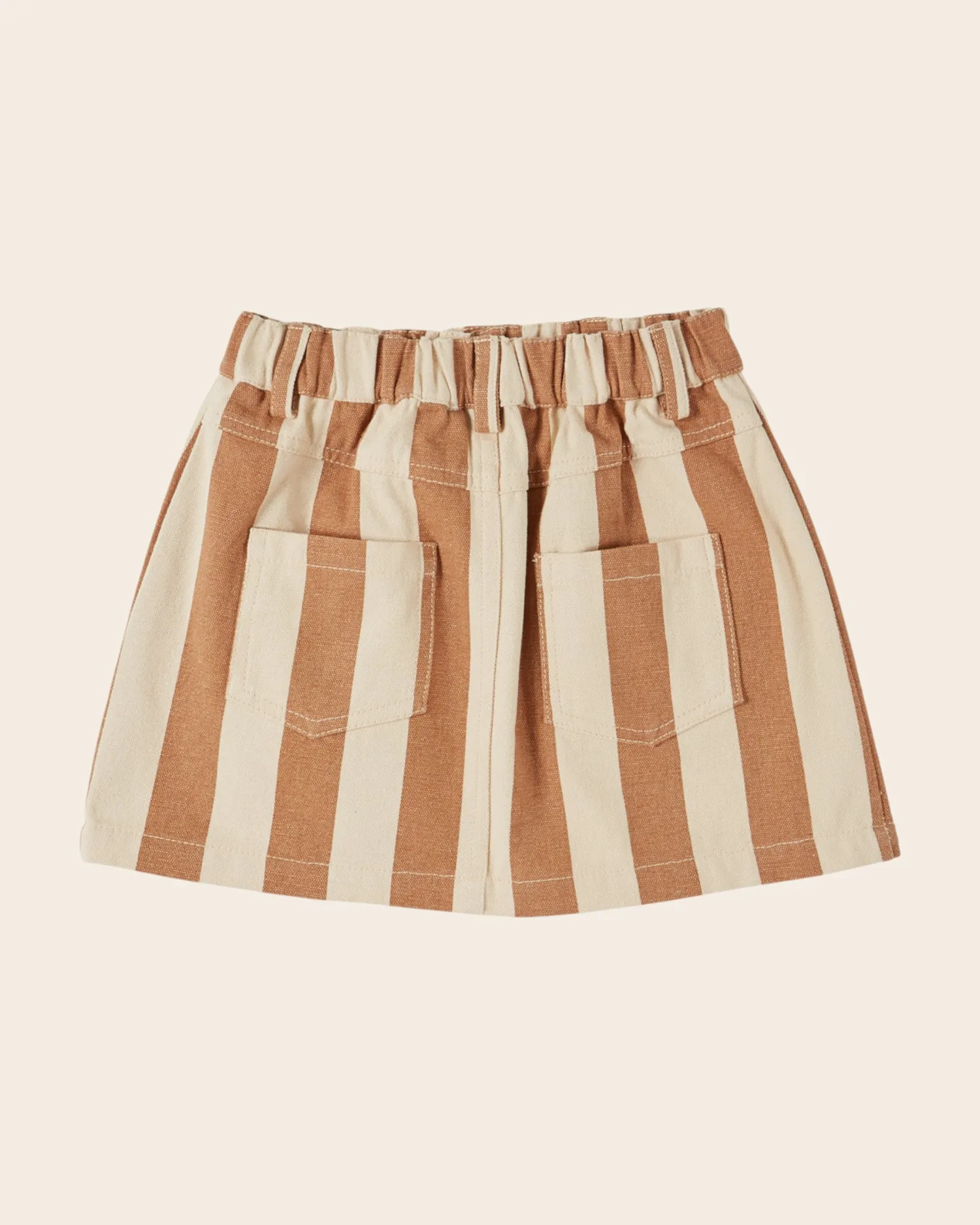 Emile et Ida nederdel beige stribet bomuld
