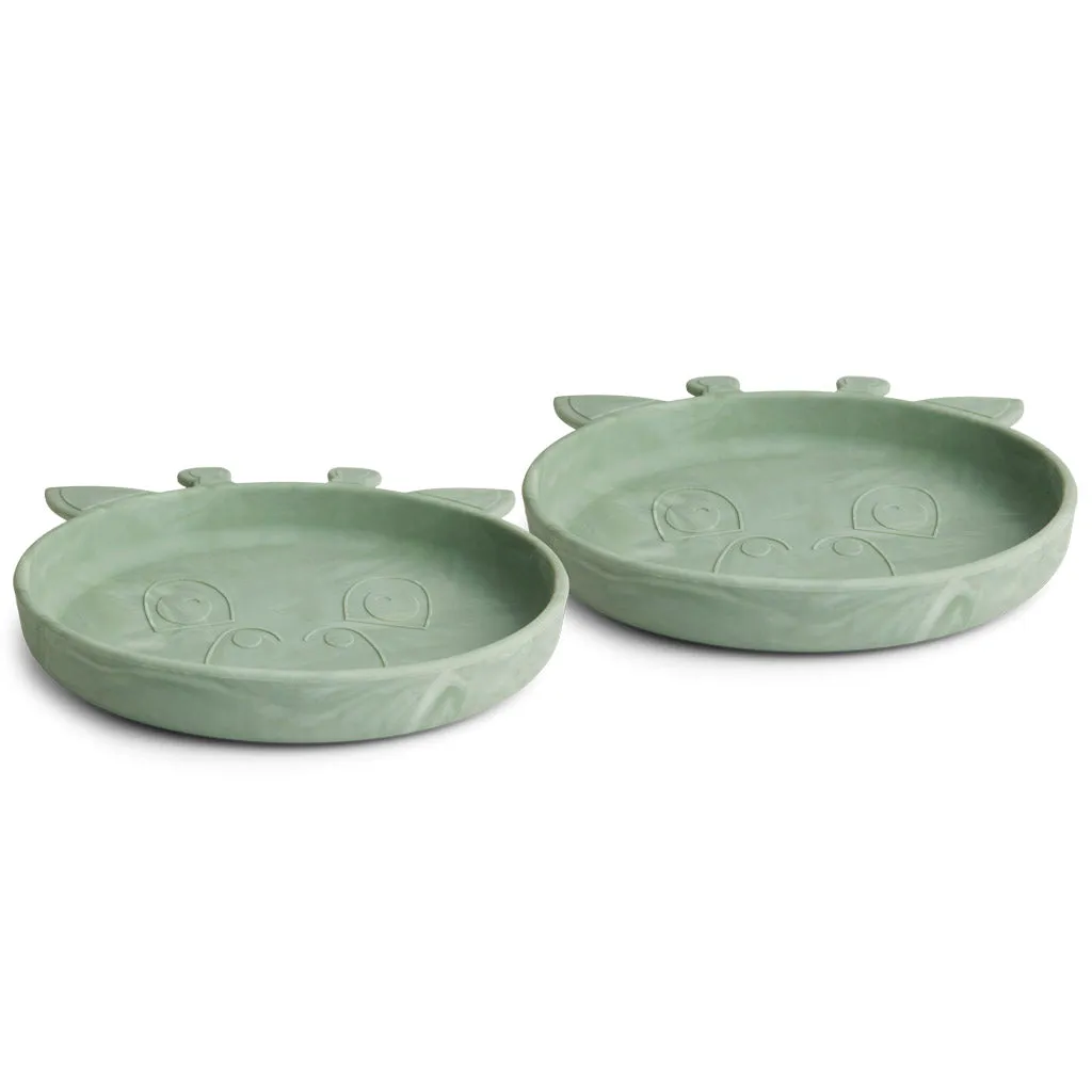nuuroo Akila tallerken 2 stk Light green mix silikone