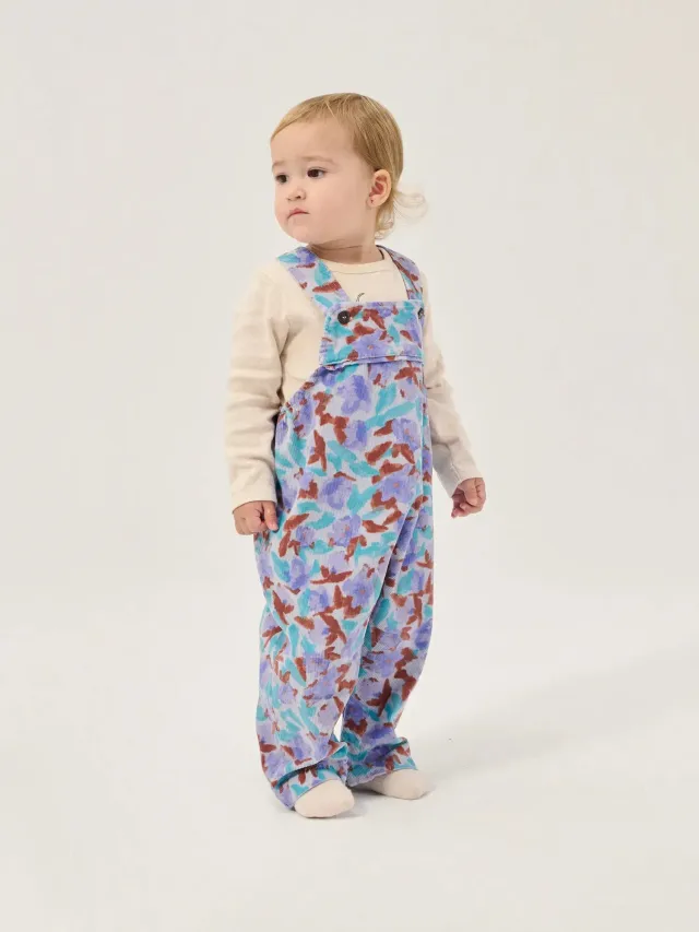 Bobo Choses Watercolor overall baby offwhite fløjl
