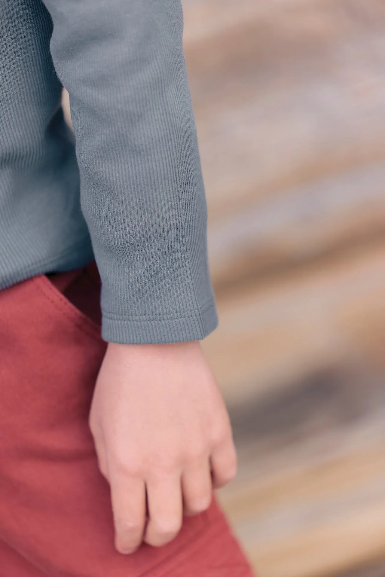 Bonton Titou rullekrave bluse karbon bomuld