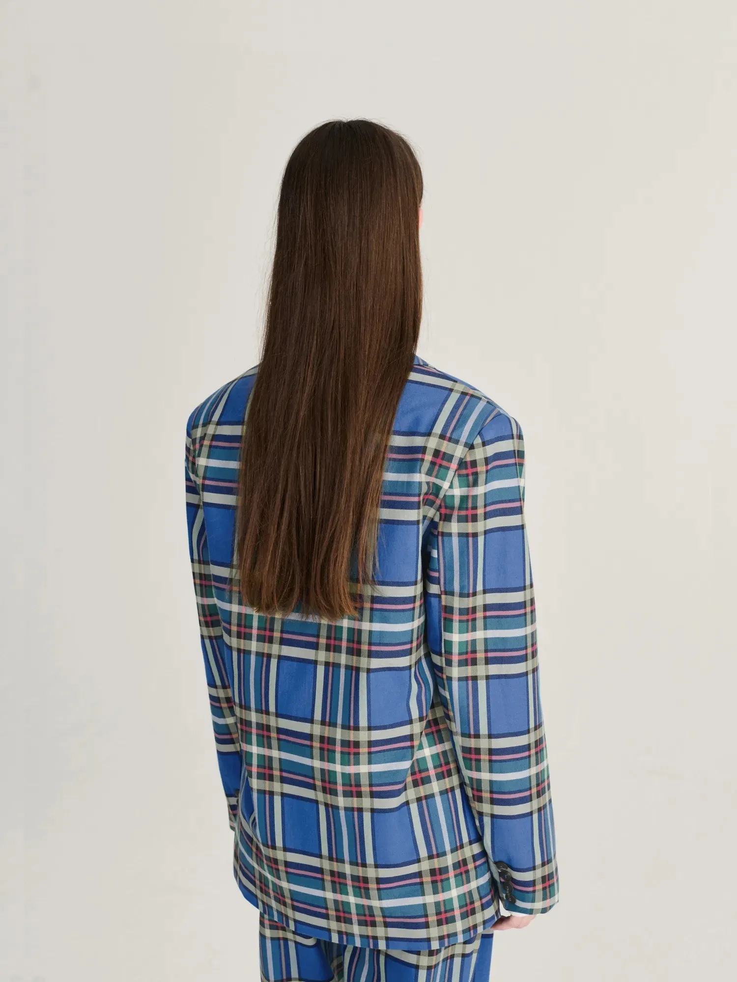 Bobo Choses Tartan blazer blå M bomuld
