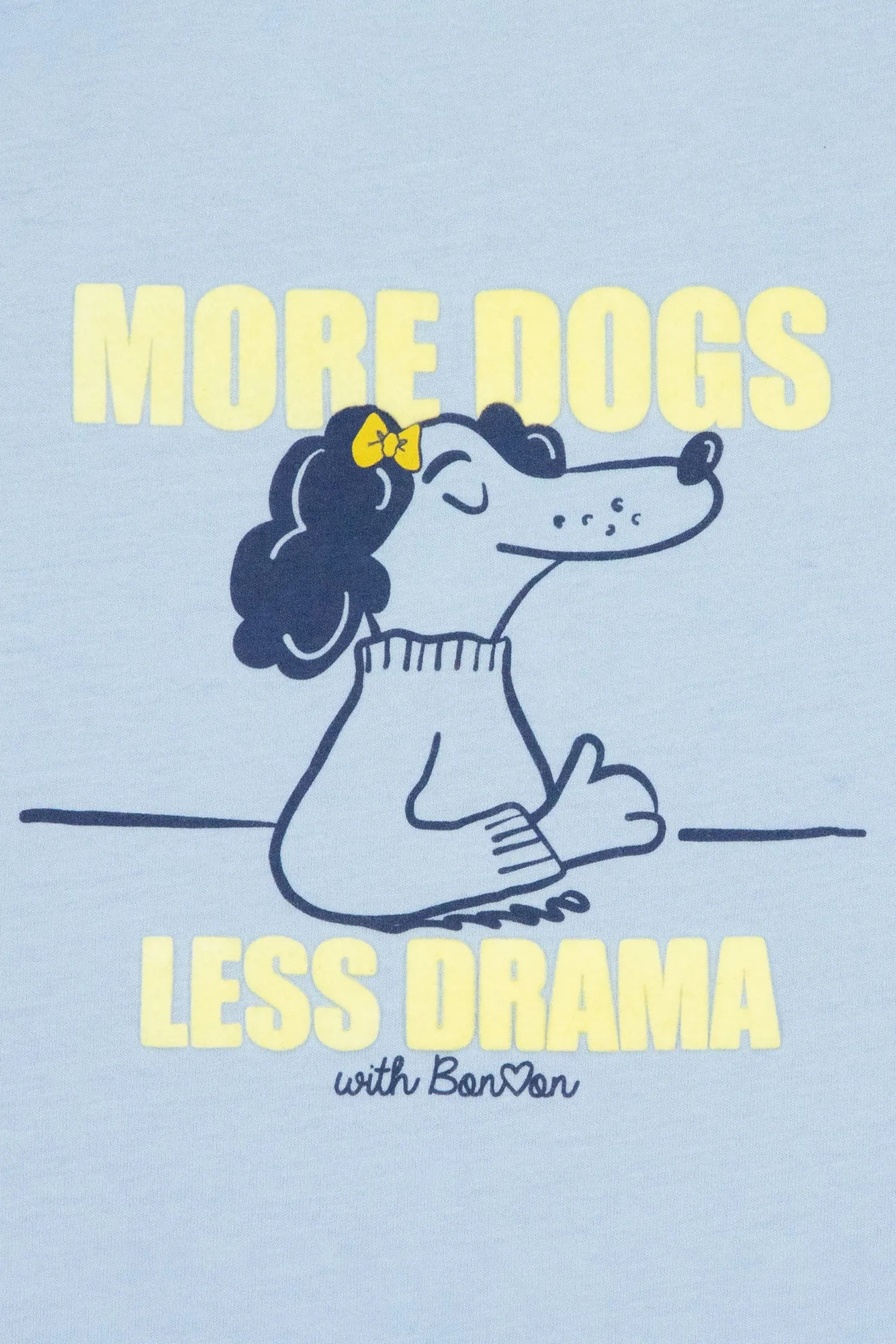 Bonton Patch Dogs T-shirt til børn blå bomuld