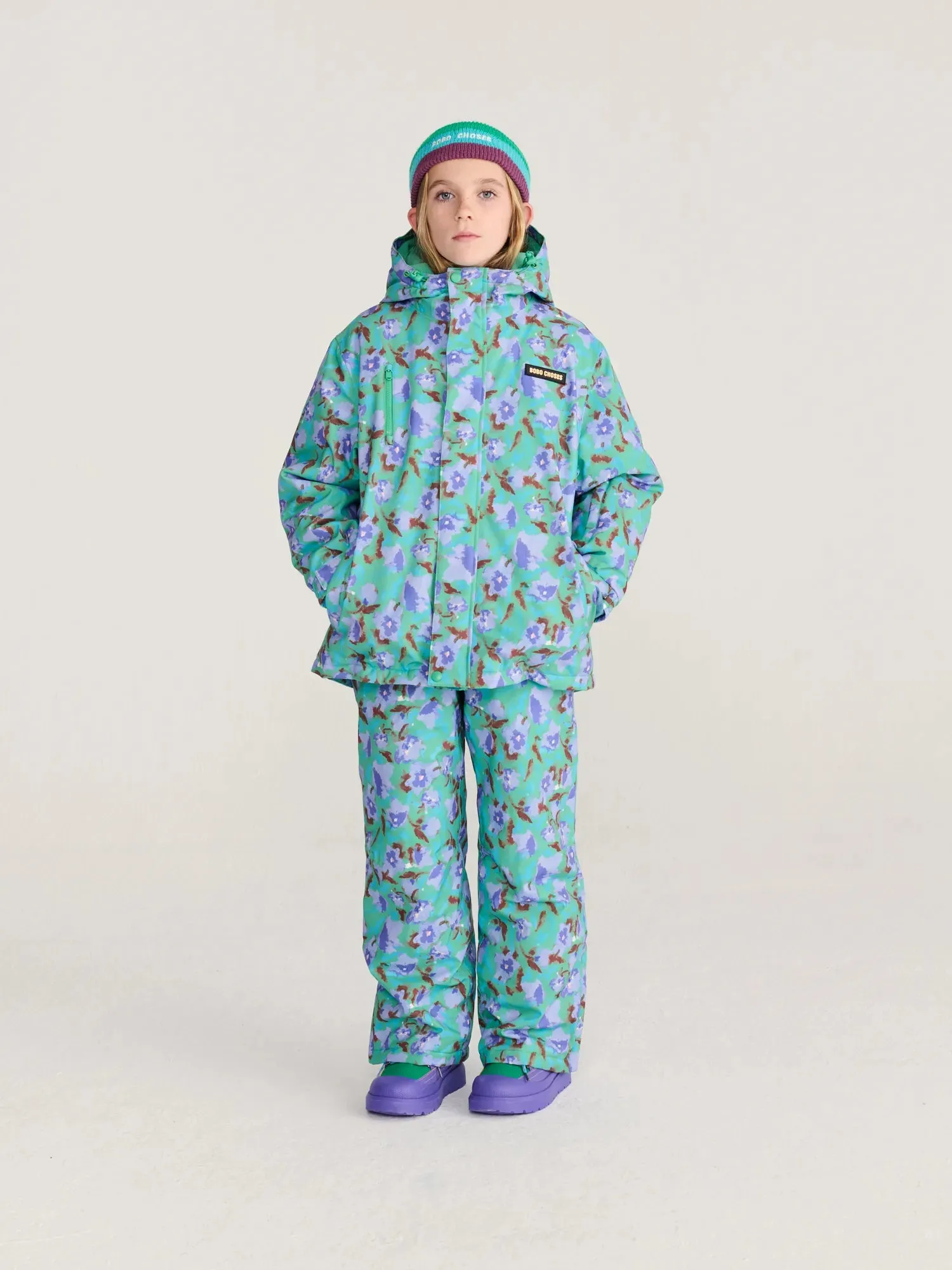 Bobo Choses Watercolor skianorak grøn 6-7Y genanvendt