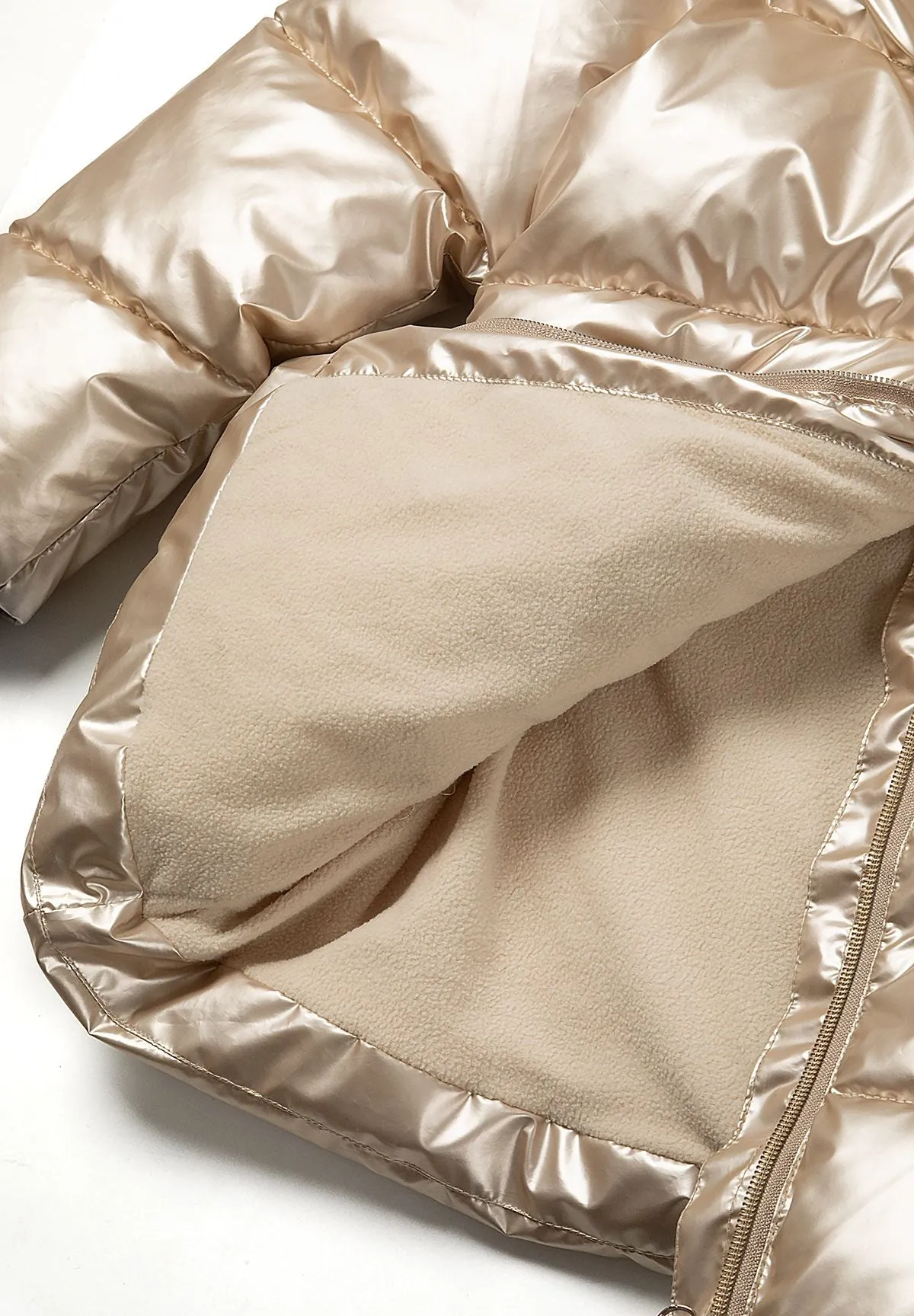 Minoti 45284 vinterfrakke guld glans parka