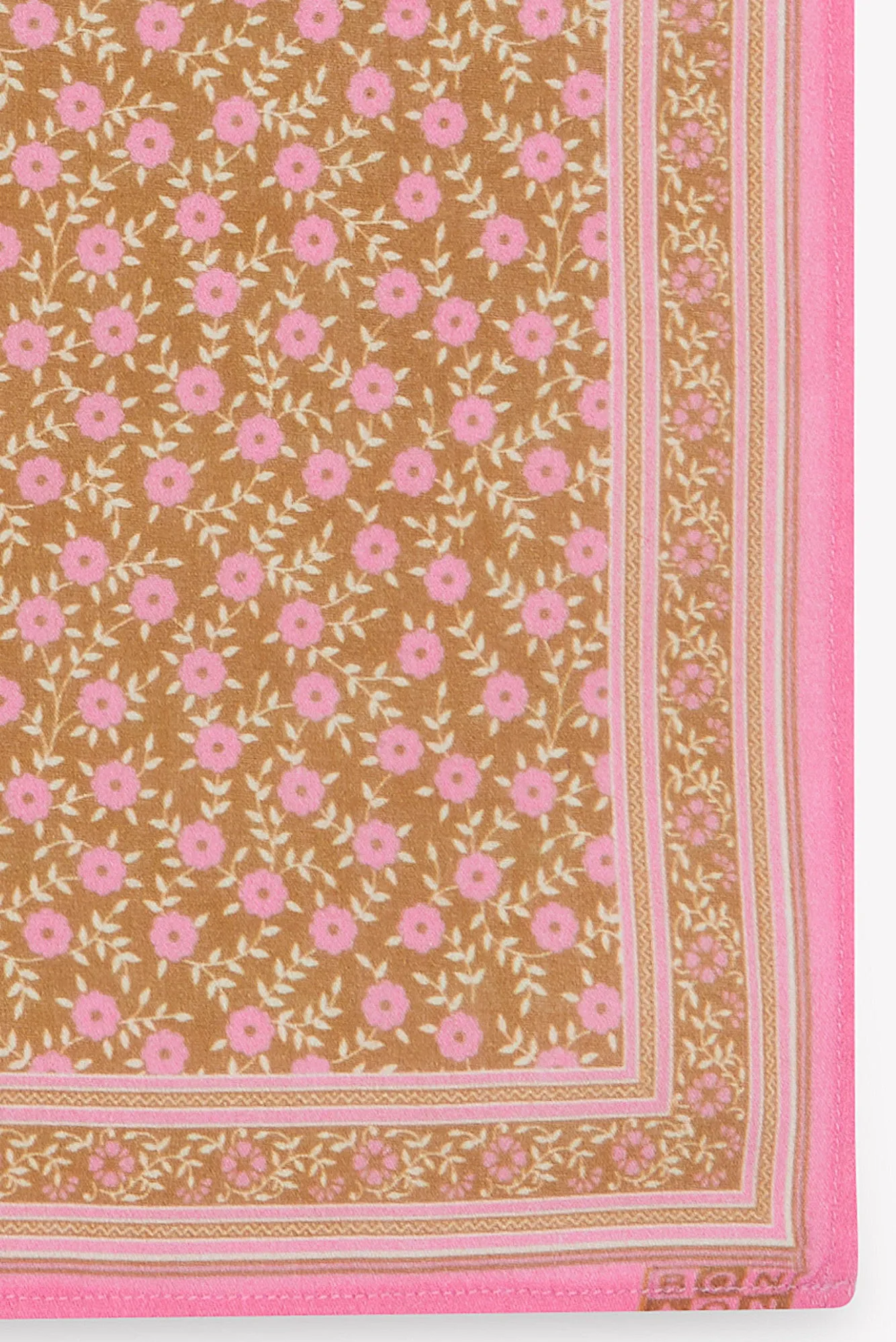 Bonton Rose Pinkyee tørklæde blomstret bomuld