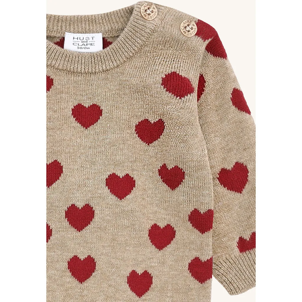 Hust & Claire HCManly Hearts jumpsuit biscuit øko