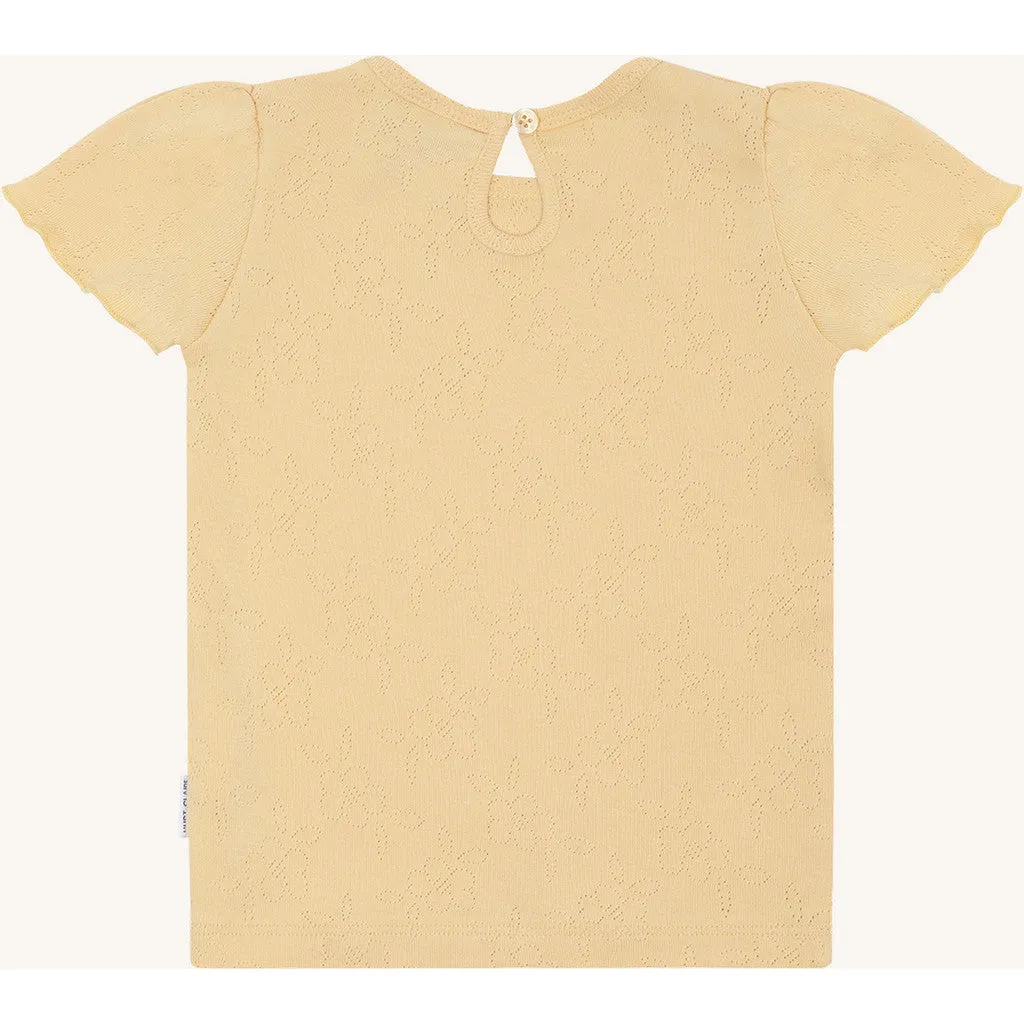 Hust & Claire HCAlma T-shirt Nectar pointelle økobomuld