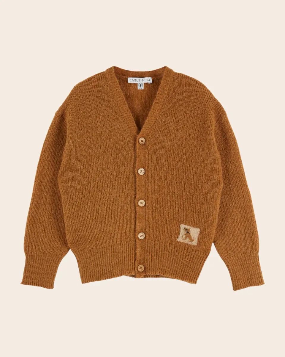 Emile et Ida Caramel cardigan camel hund 03M