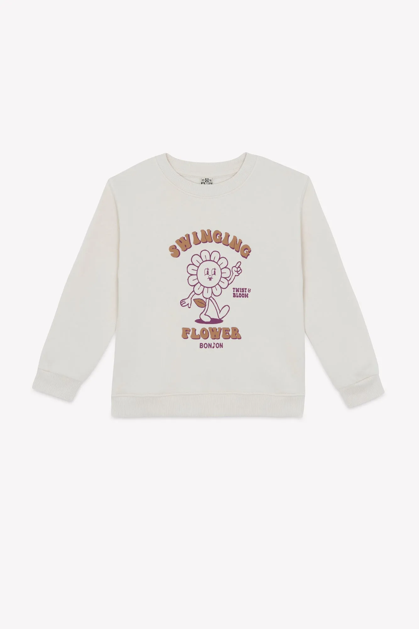 Bonton Smile Swinging sweatshirt milk blomster