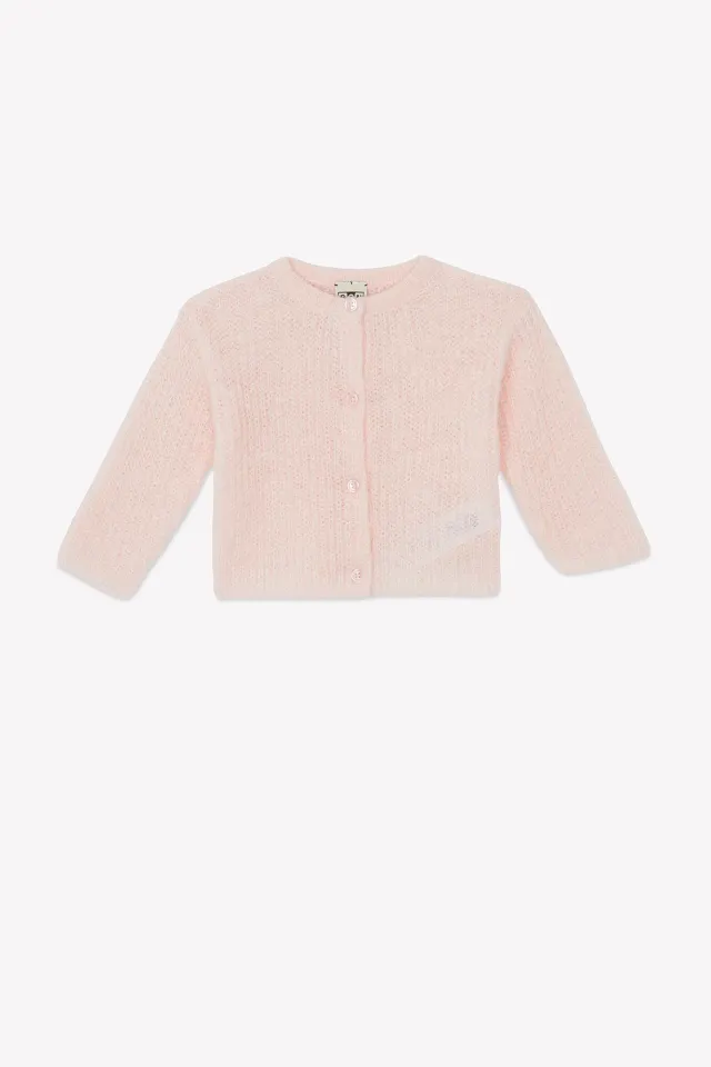 Bonton Mizbeth cardigan rosa tyk strik