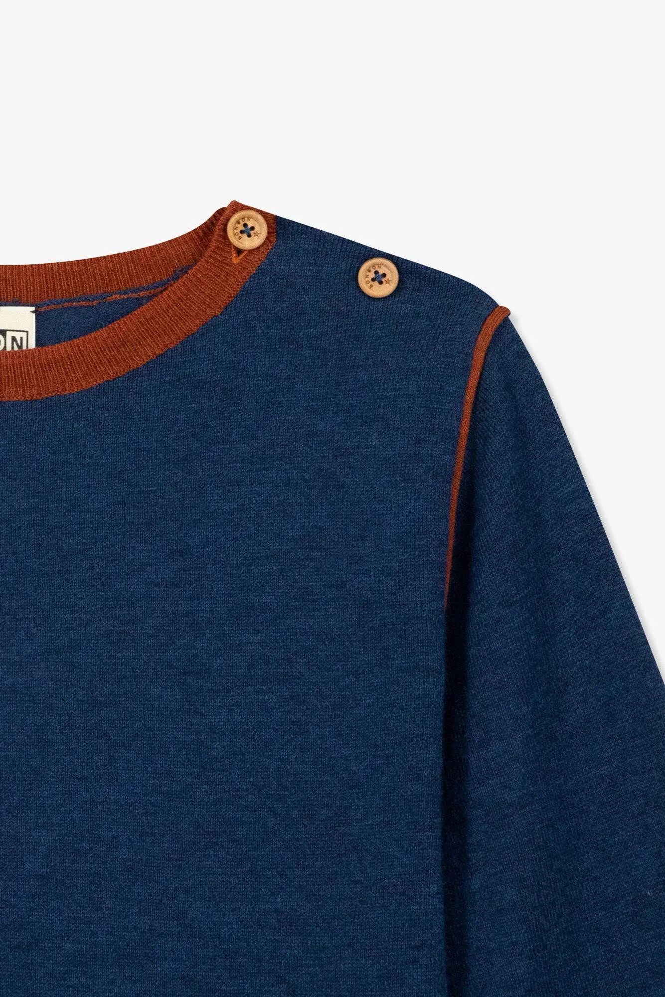 Bonton Pasta Blue pullover blå bomuld 100%