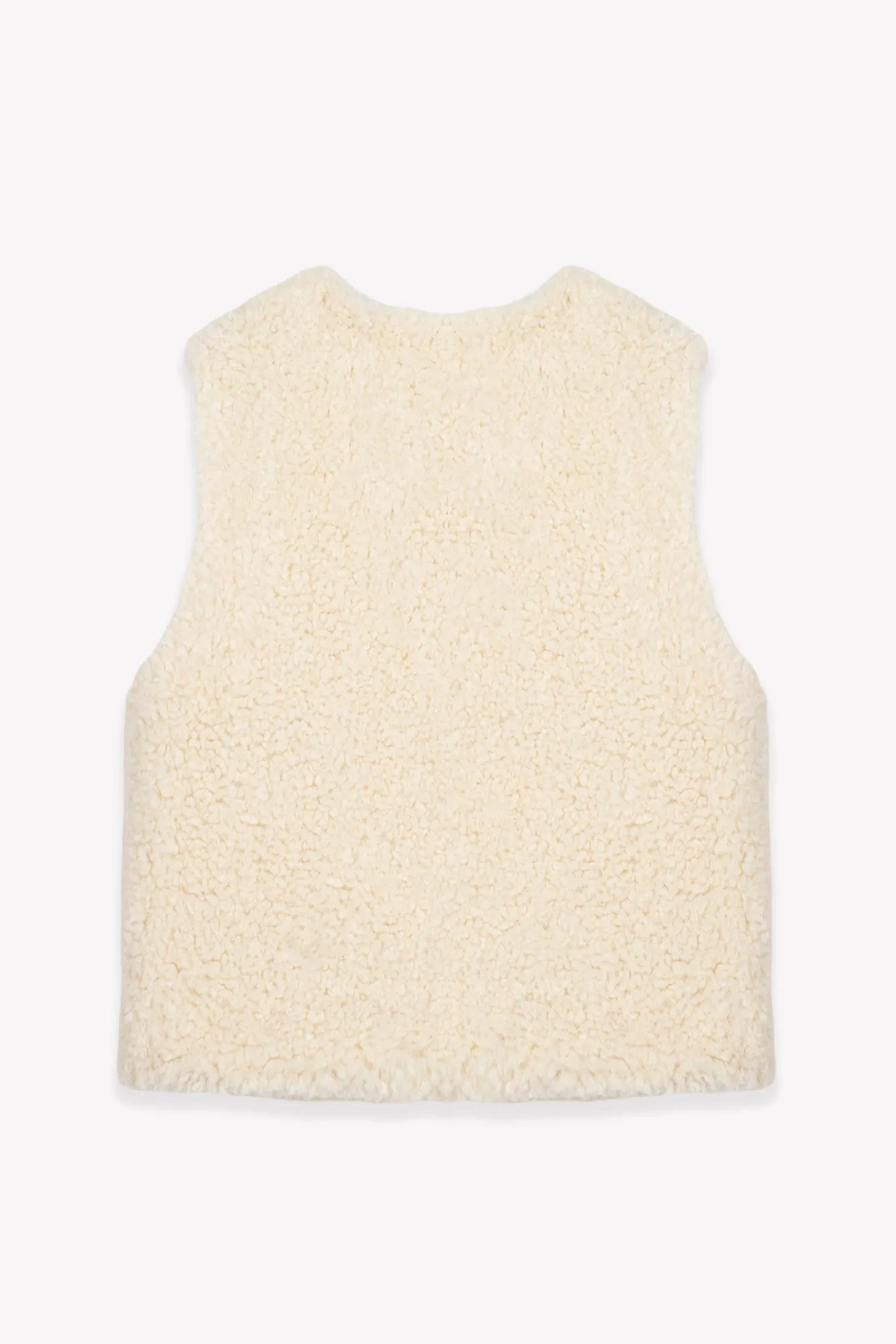 Bonton Beti Milk vest sherpa børn mælkehvid