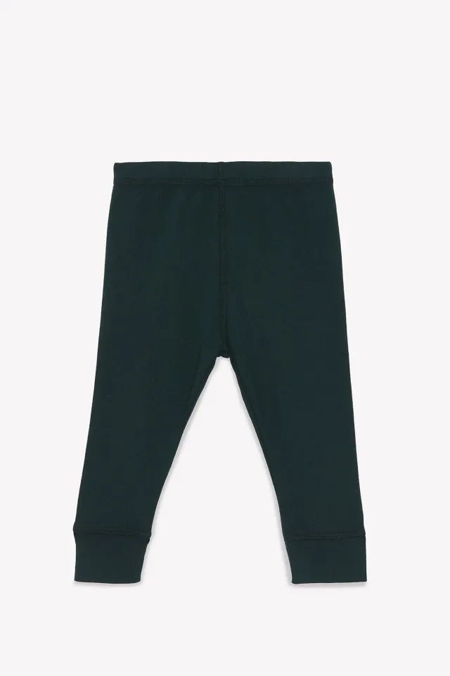 Bonton Tino Black Bird leggings grøn bomuld