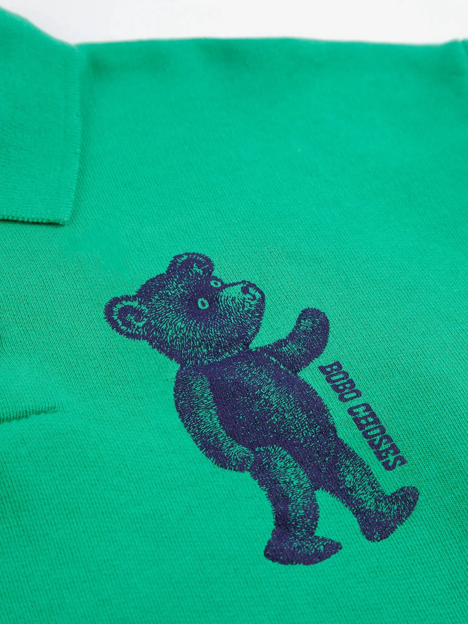 Bobo Choses Softpaw Monster polo sweatshirt kjole grøn