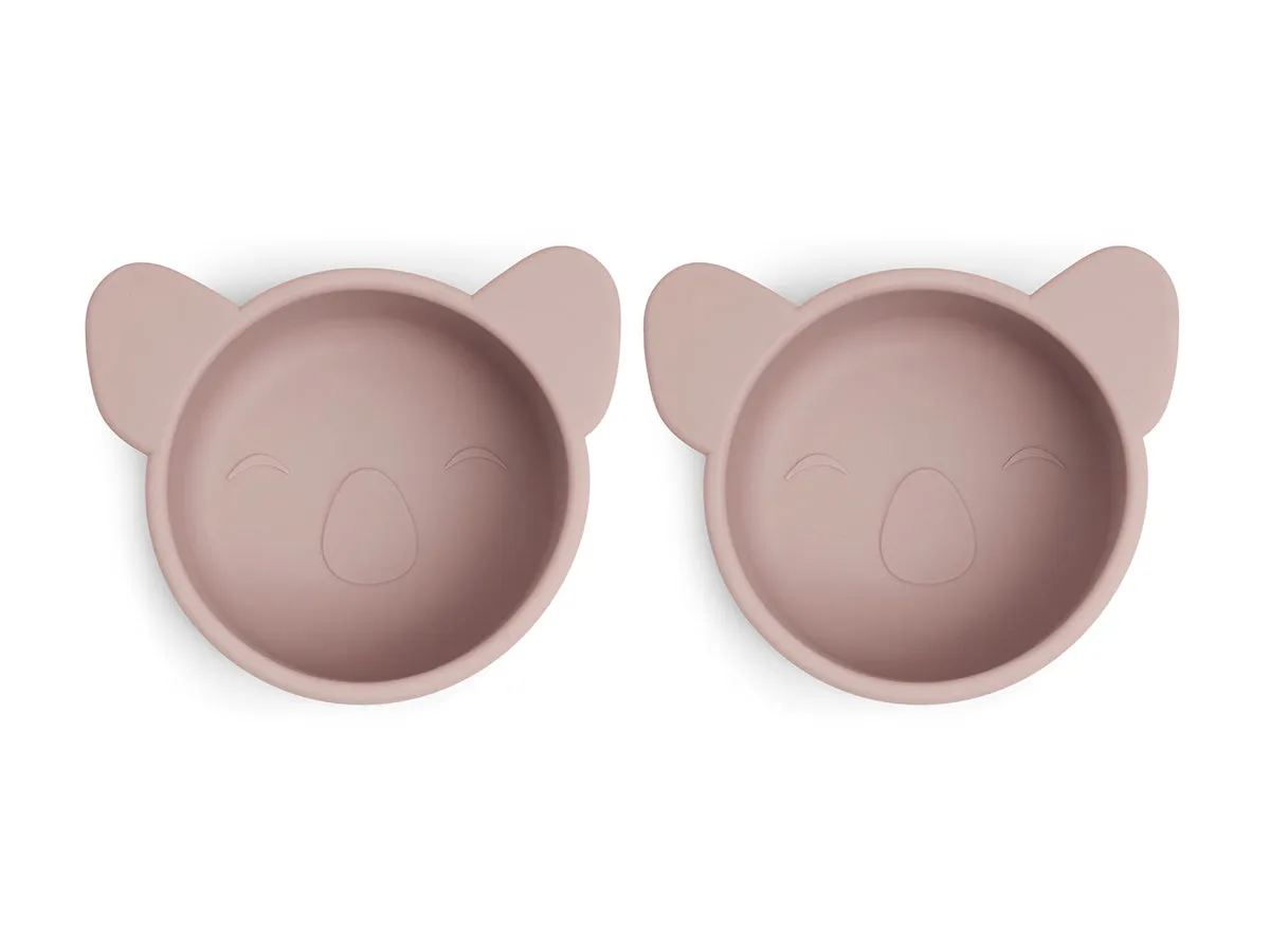 nuuroo Rosa snackskål 2 stk Woodrose silikone