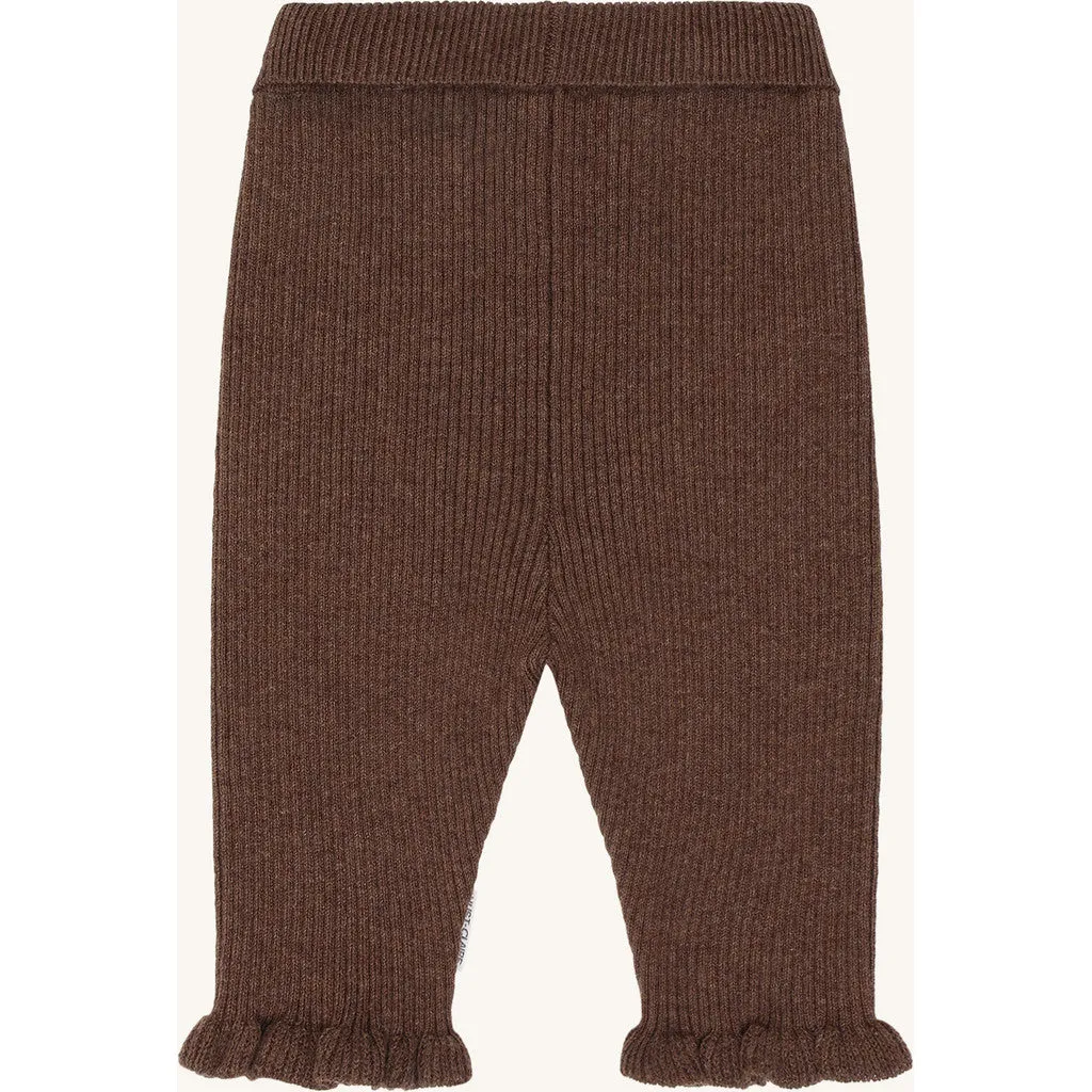 Hust & Claire HCLisa Rib leggings Toffee Melange ribstrik