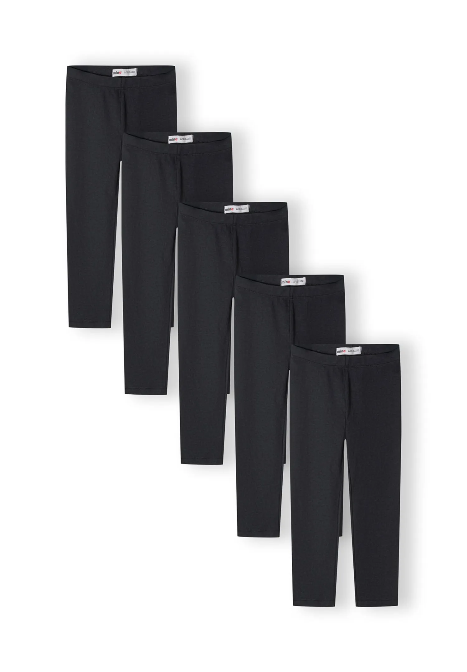 Minoti 44304 leggings sort 5-pak til piger
