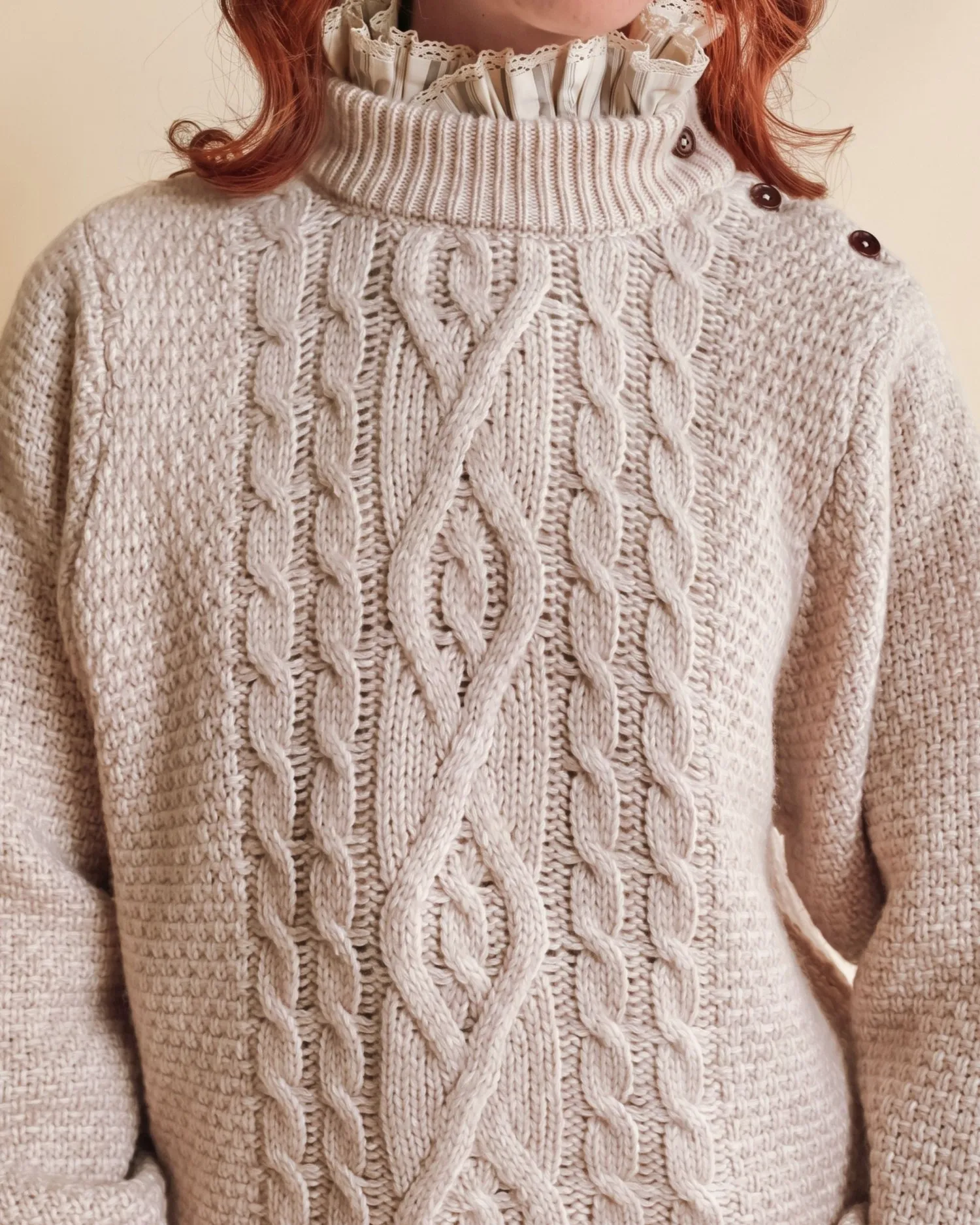Emile et Ida Eden pullover beige merinould