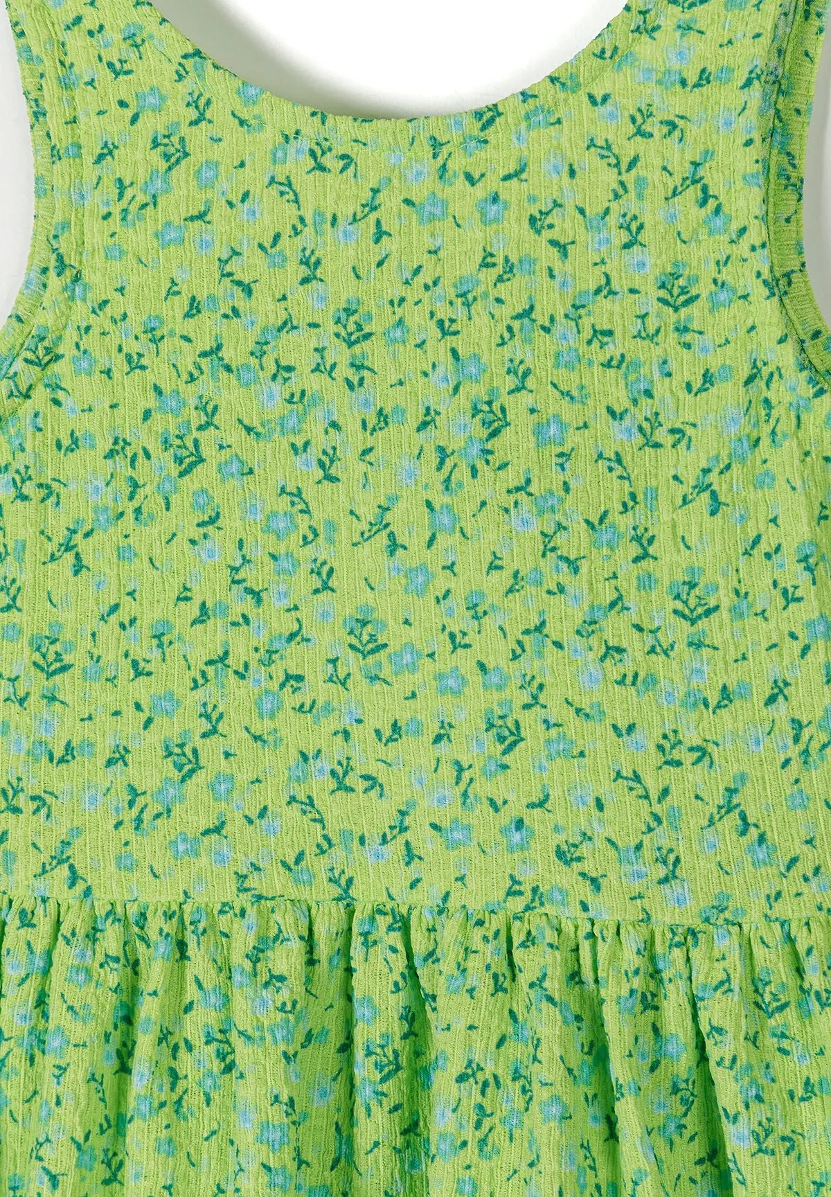 Minoti 44639 kjole grøn blomstret jersey