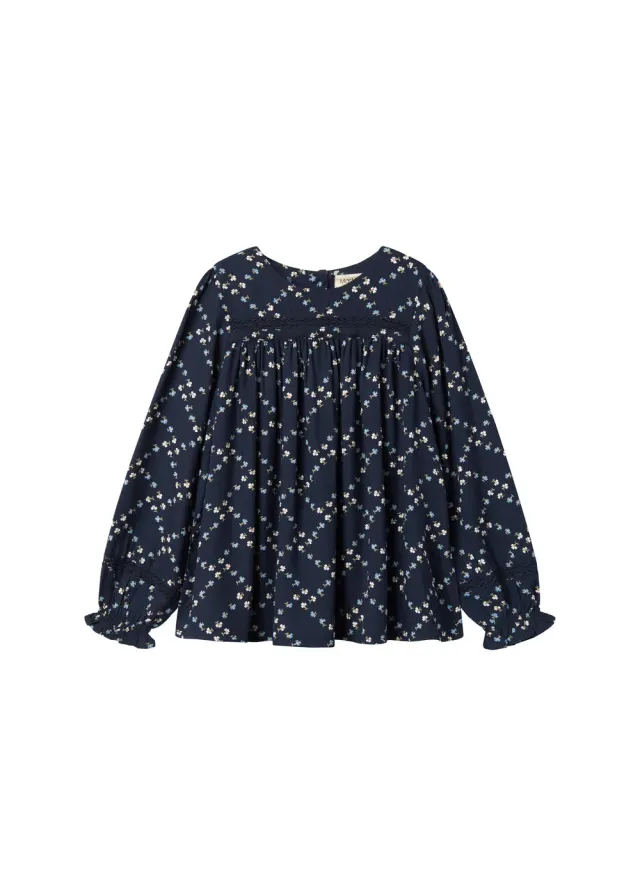 MarMar Tuka LS bluse French Flower viskose blomst