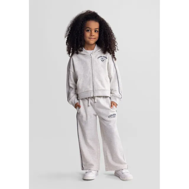 Minoti 44756 joggingdragt til piger gråmeleret fleece