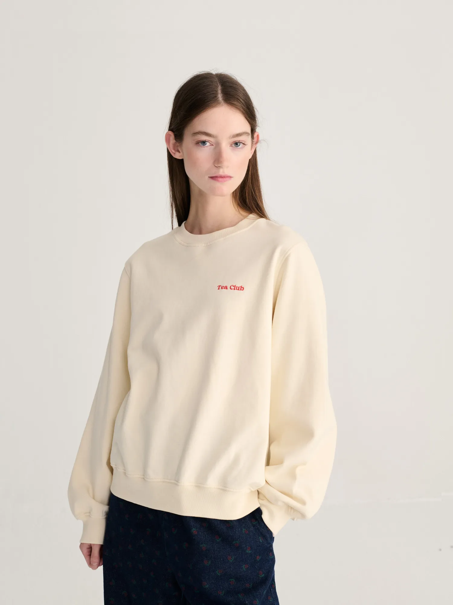 Bobo Choses Monster Mug sweatshirt offwhite genbrug