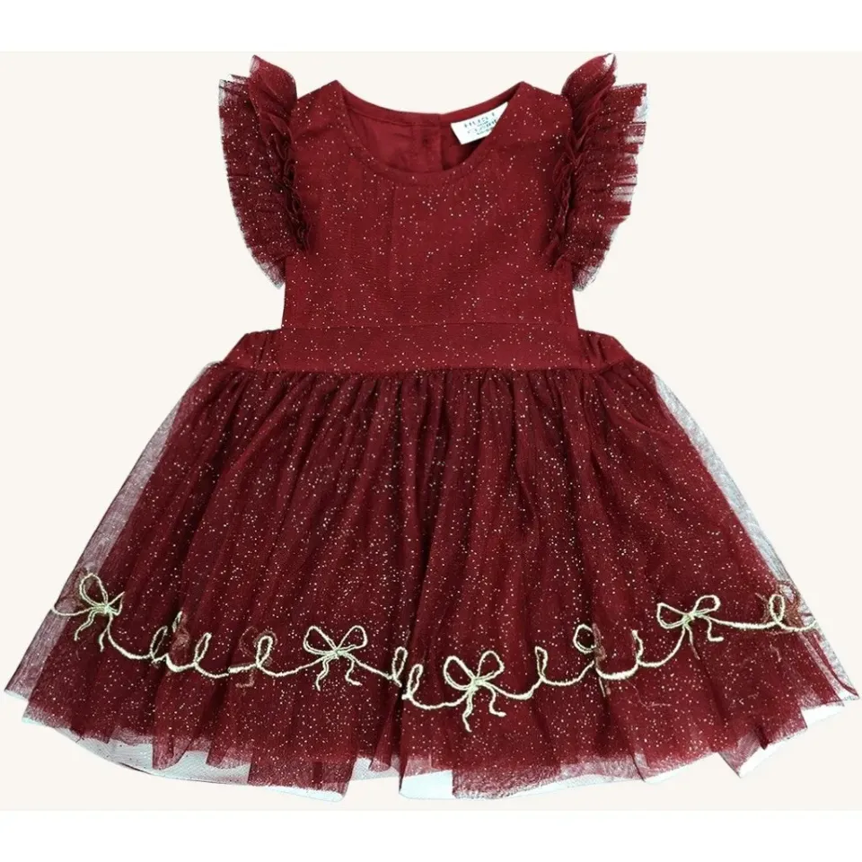Hust & Claire HCKatinka Glitter kjole Teaberry polyester