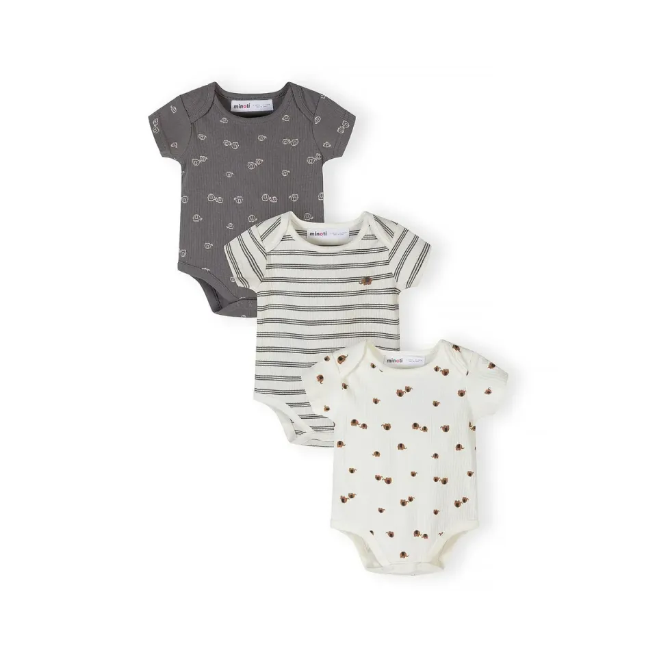 Minoti 44551 body baby 3-pak naturhvid rib bomuld
