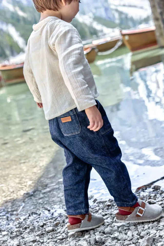 Bonton Mike jeans rå denim baby 3M-3Å