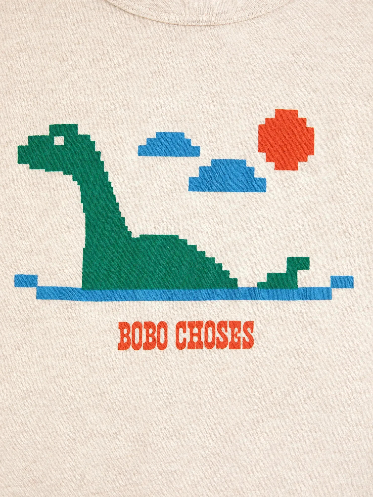 Bobo Choses Lake Monster T-shirt offwhite bomuld 3M-24M