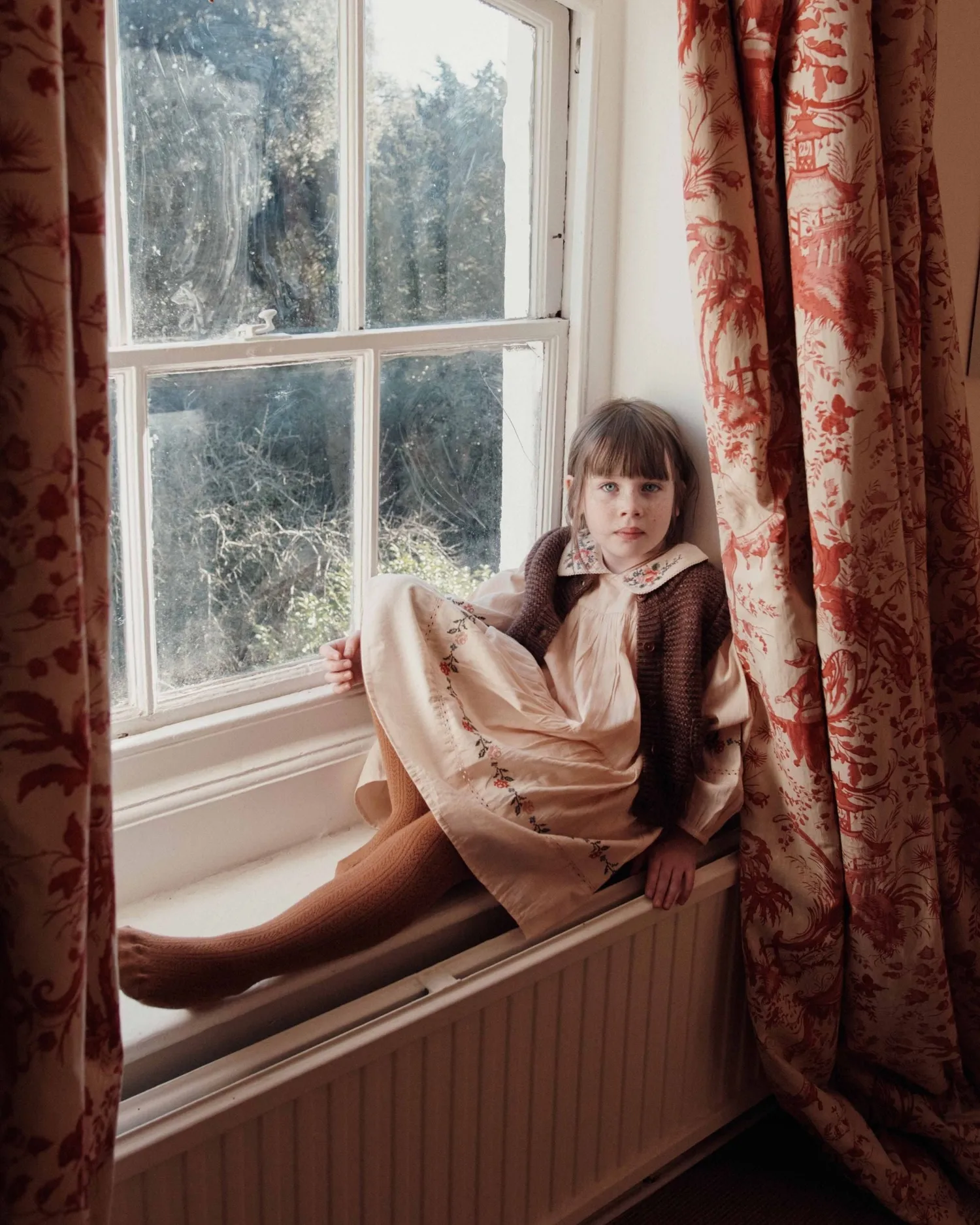 Emile et Ida Farine kjole beige broderet
