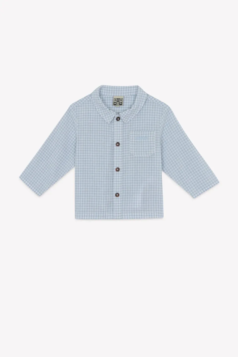 Bonton Pan skjorte ecru ternet vichy baby