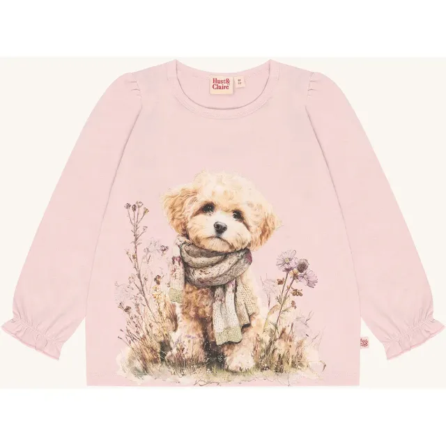 Hust & Claire HCAlma Dog langærmet T-shirt hushed pink bomuld