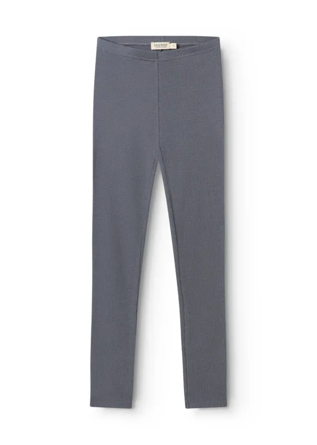 MarMar Leg leggings Rainstorm merino uld rib