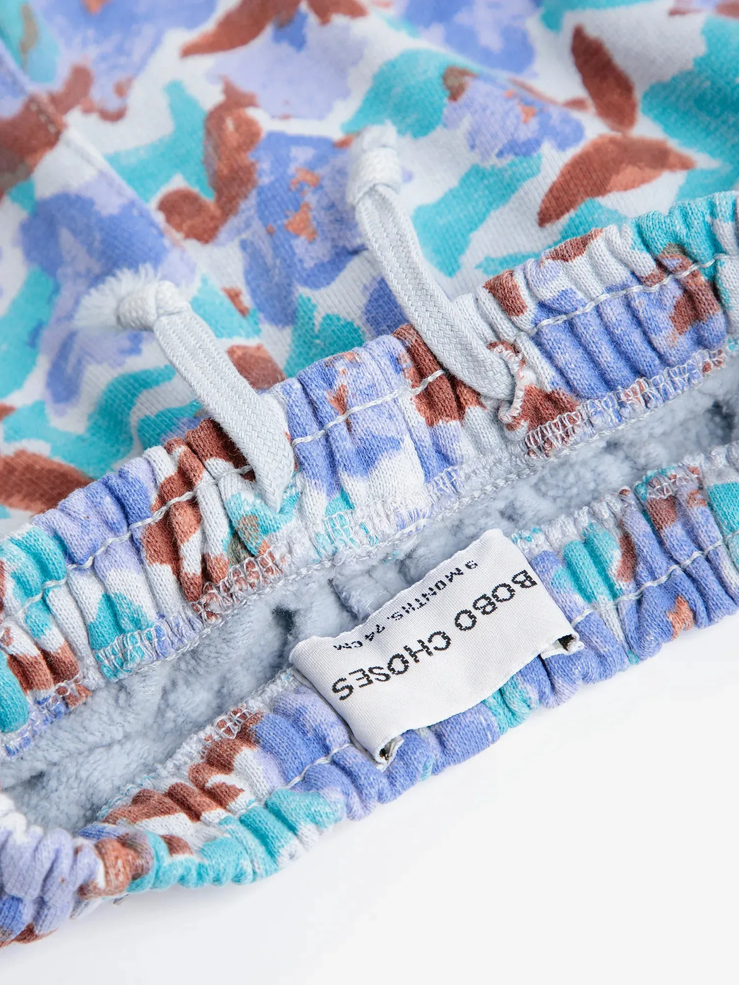 Bobo Choses Watercolor joggingbukser offwhite 12M økologisk