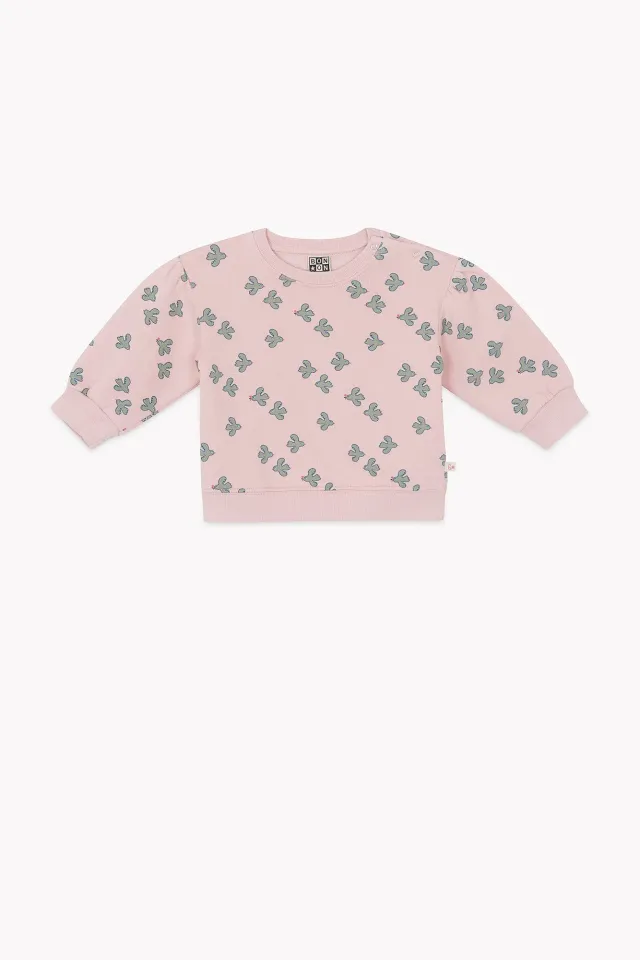 Bonton Lys Birdy sweatshirt fugle rosa baby