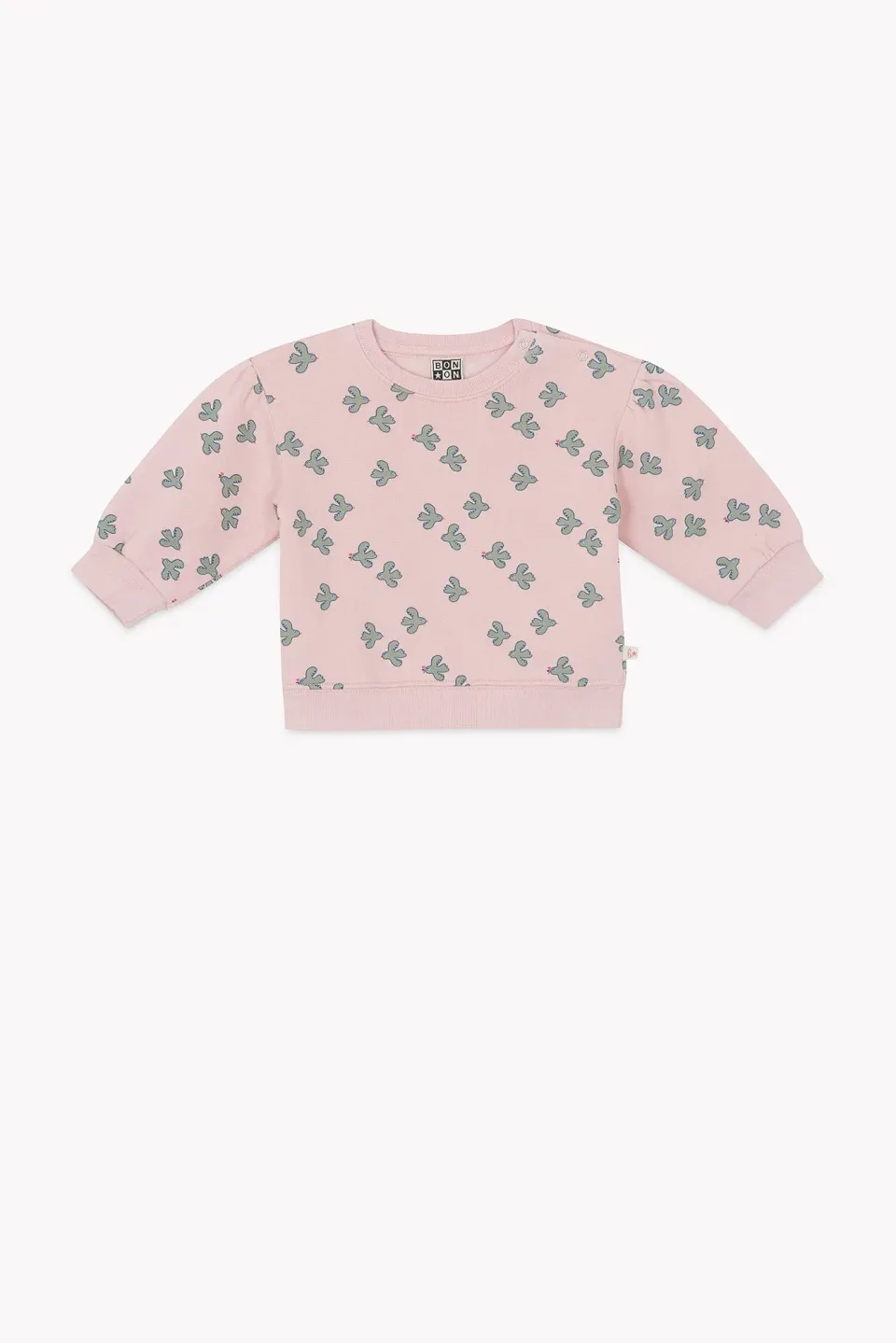 Bonton Lys Birdy sweatshirt fugle rosa baby
