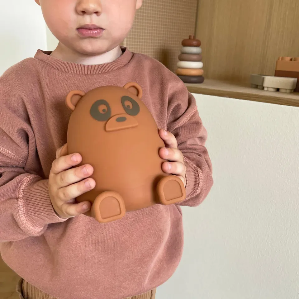 nuuroo Ella natlampe panda Caramel Café silikone