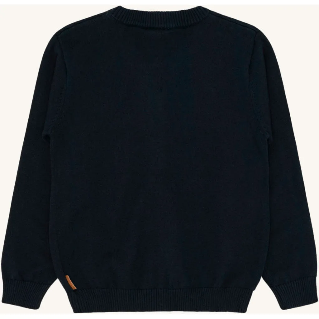 Hust & Claire Carsten cardigan Navy økologisk bomuld