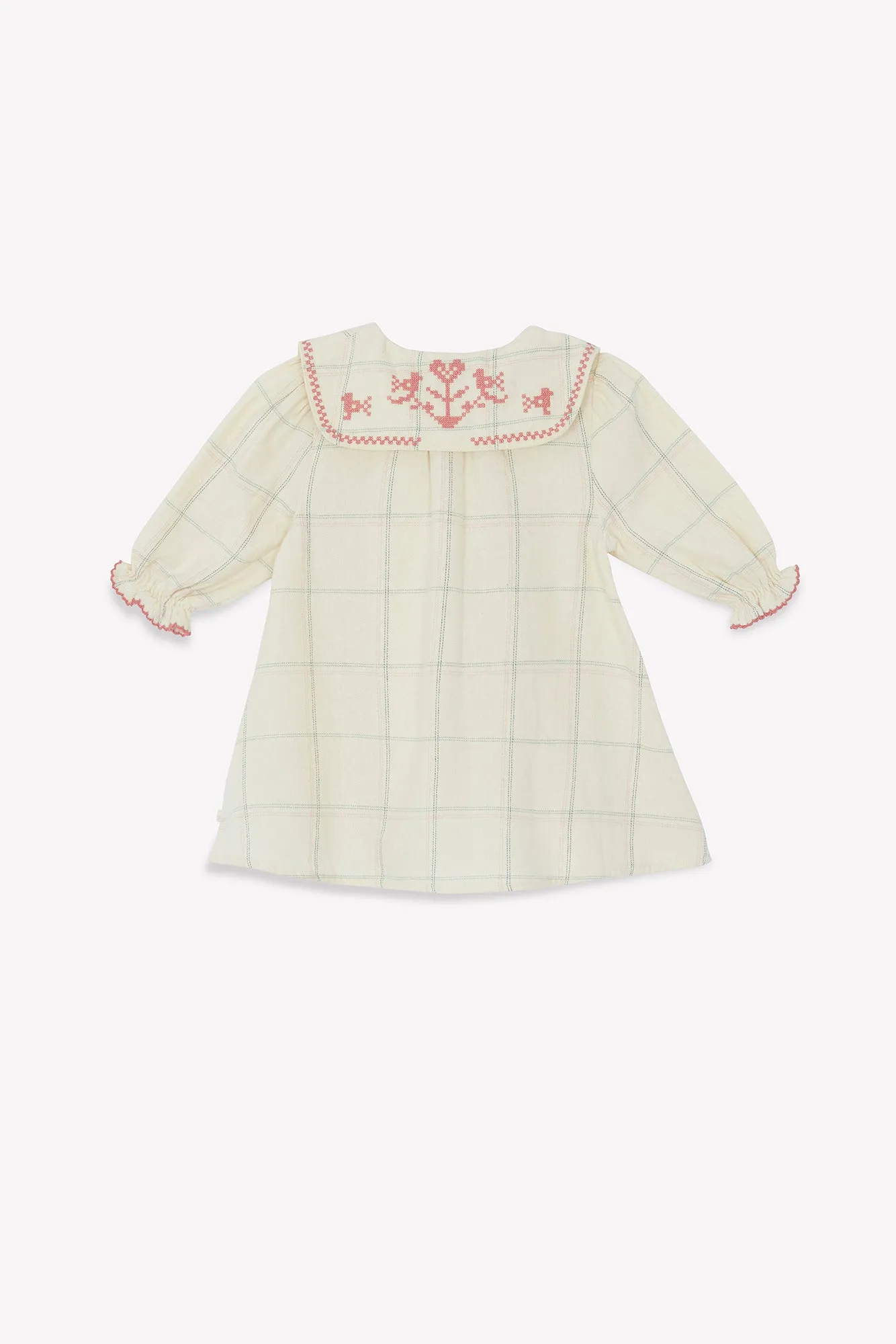 Bonton Mesange Carreau Winter kjole ternet flonel
