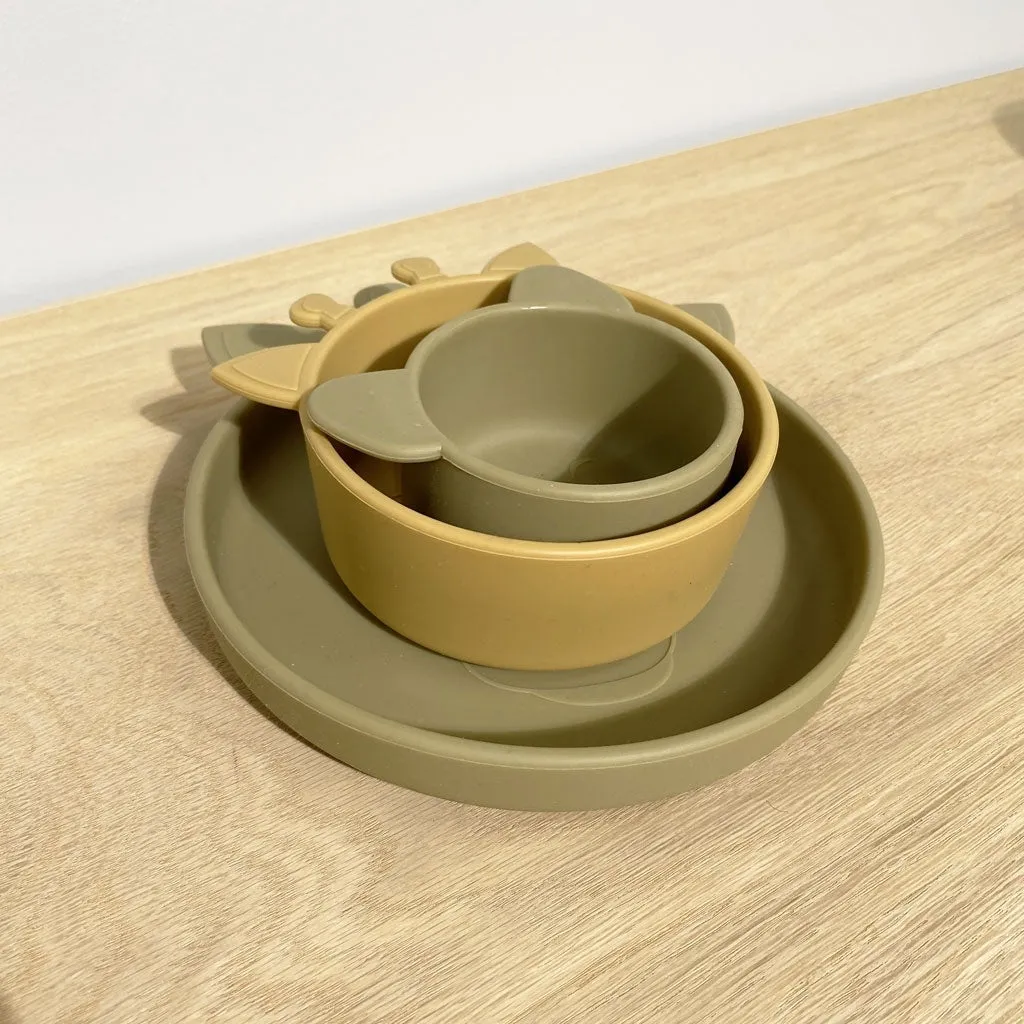nuuroo Benni silikone servicesæt Olive green 3-pak