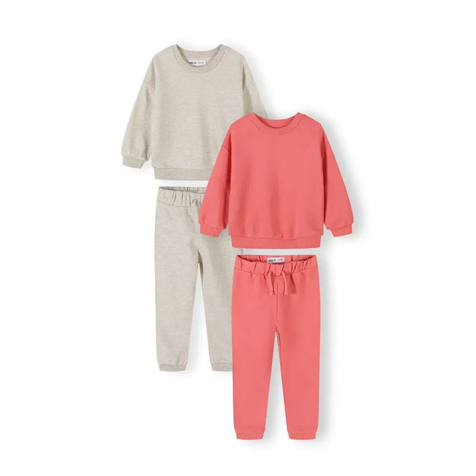 Minoti 44730 joggingtoej piger koral 2-pak
